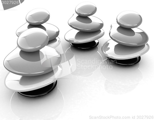 Image of Colorfull spa stones. 3d icon