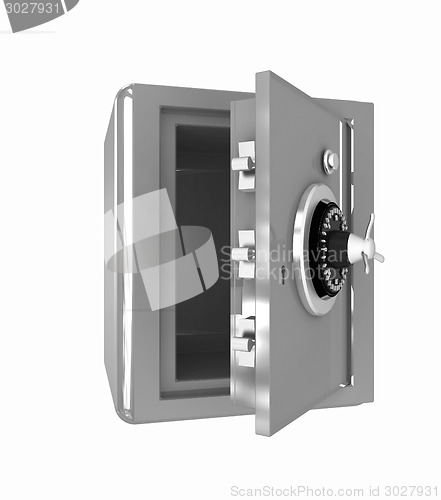 Image of Security metal safe with empty space inside 