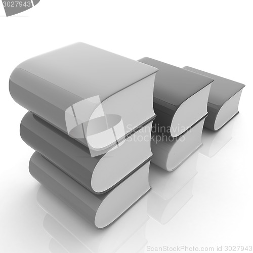 Image of Glossy Books Icon isolated on a white background