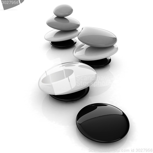 Image of Colorfull spa stones. 3d icon