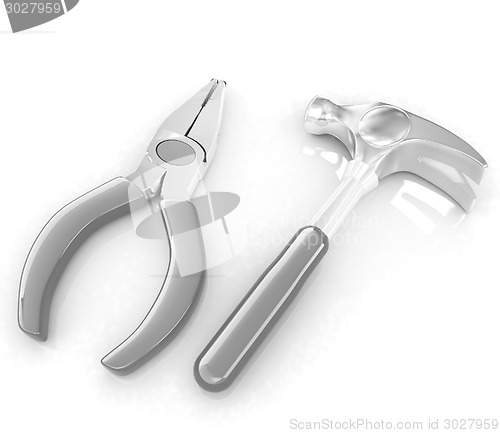 Image of pliers and hammer