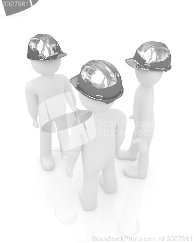 Image of 3d mans in a hard hat