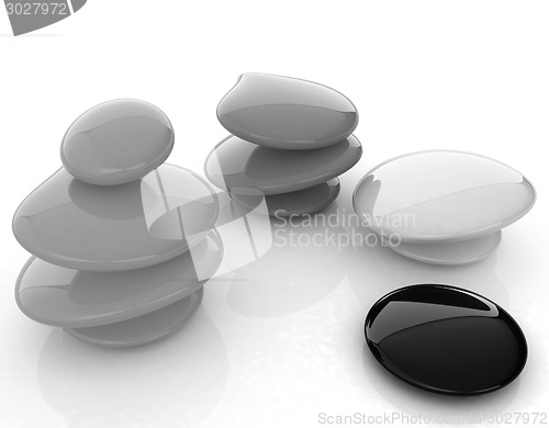 Image of Colorfull spa stones. 3d icon