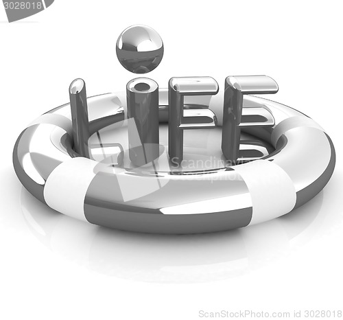 Image of Concept of life-saving.3d illustration. Global 