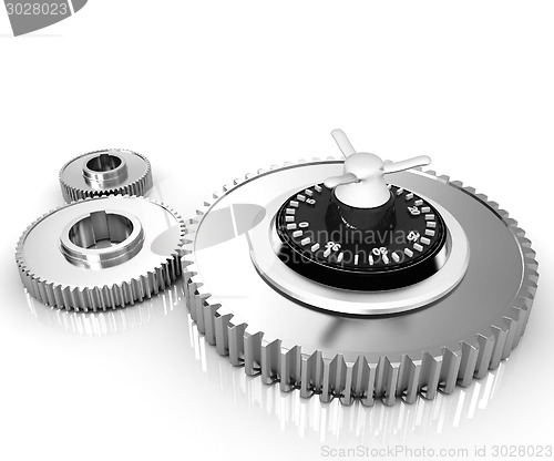 Image of gears with lock