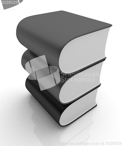 Image of Glossy Books Icon isolated on a white background