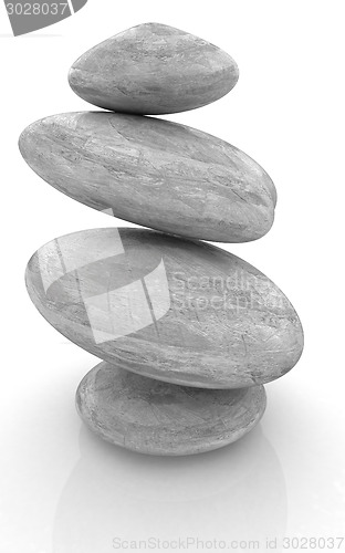 Image of Glossy spa stones. 3d icon 