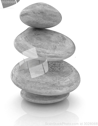 Image of Glossy spa stones. 3d icon 