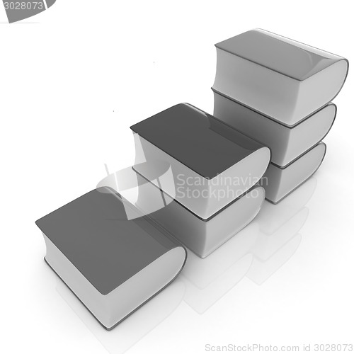 Image of Glossy Books Icon isolated on a white background