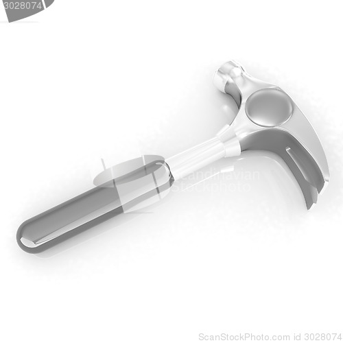 Image of Hammer on white background 