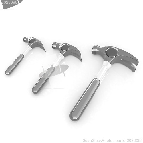 Image of Hammer on white background 