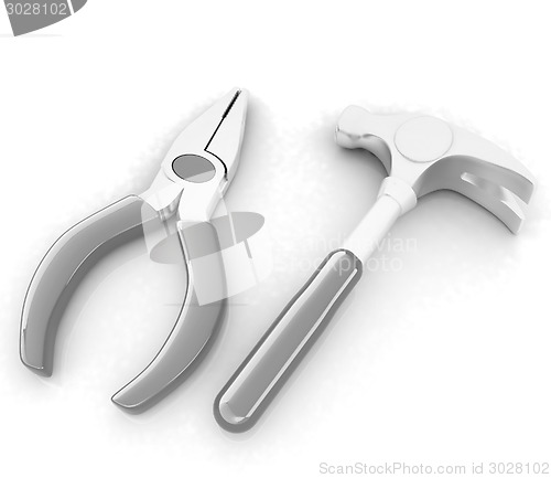 Image of pliers and hammer