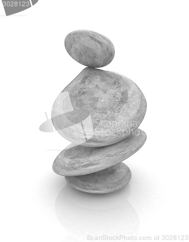 Image of Glossy spa stones. 3d icon 
