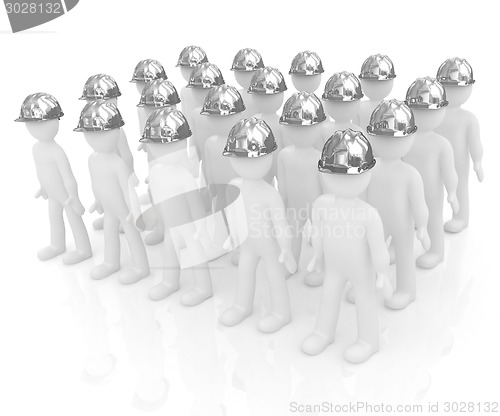 Image of 3d mans in a hard hat