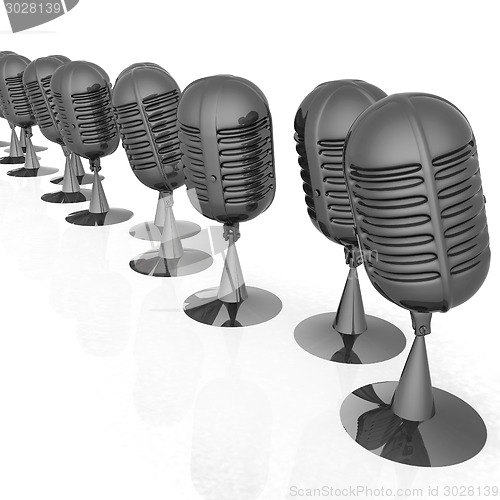 Image of 3d rendering of a microphones
