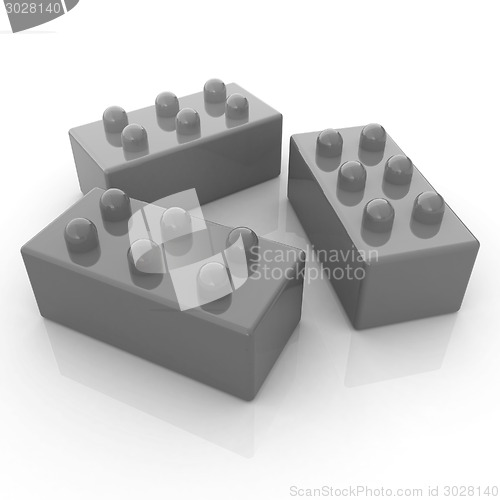 Image of Building blocks on white 