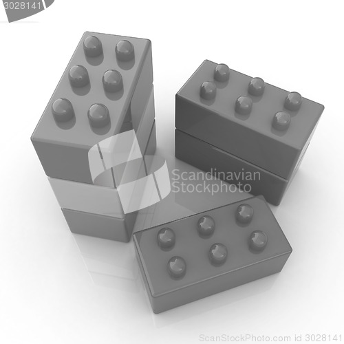 Image of Building blocks on white 