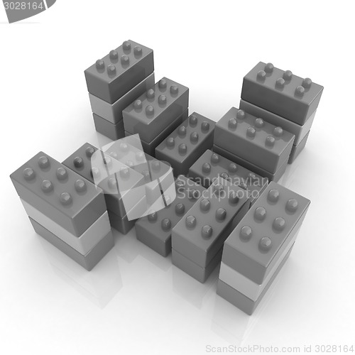 Image of Building blocks on white 