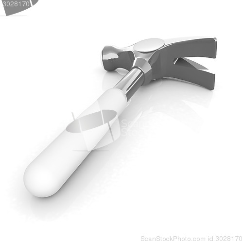 Image of Hammer on white background 