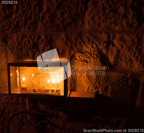 Image of Chanuka lights in Jerusalem