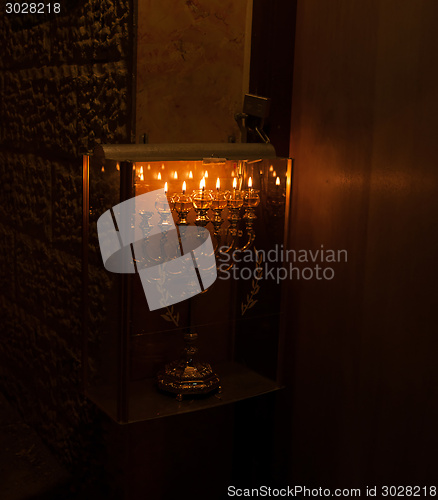 Image of Chanuka lights in Jerusalem