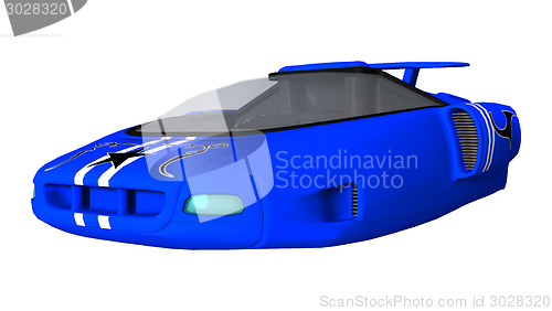 Image of Blue Futuristic Car