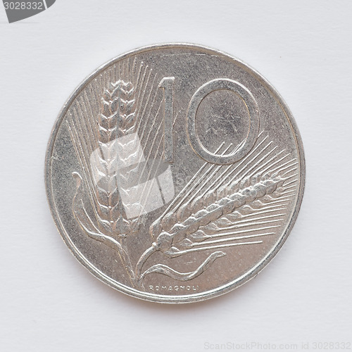 Image of Italian lira coin