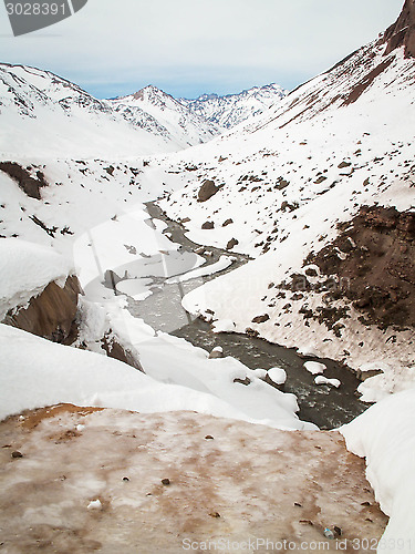 Image of Winding Snowy Valley River