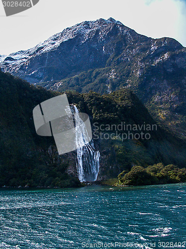 Image of Waterfall At Milford Sound