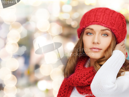 Image of young woman in winter clothes