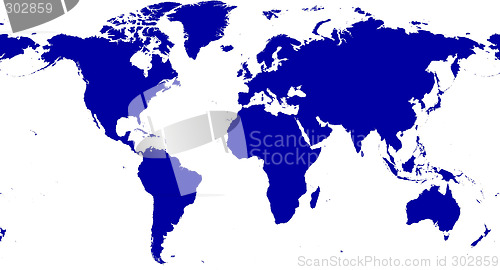 Image of Earth map isolated