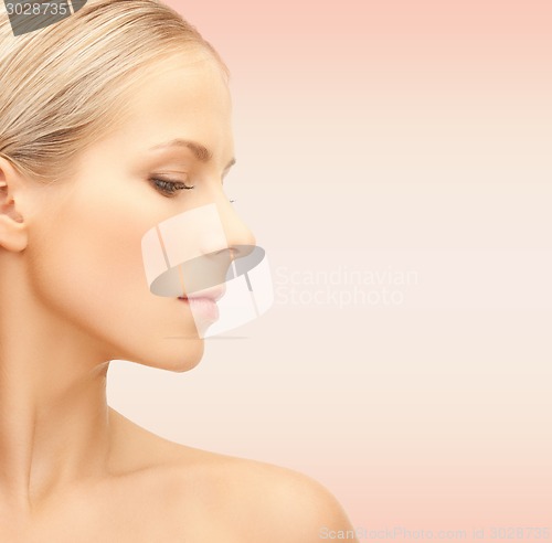 Image of beautiful young woman face