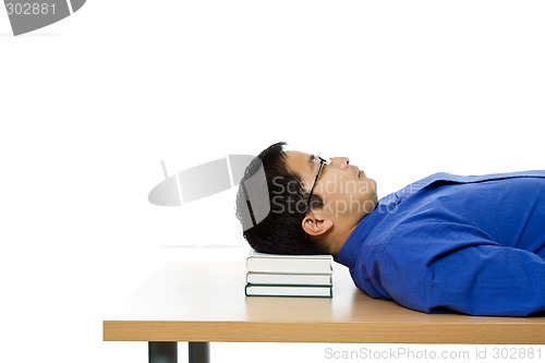 Image of Sleeping businessman