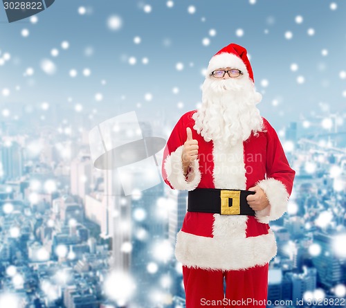 Image of man in costume of santa claus