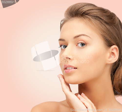 Image of beautiful young woman face