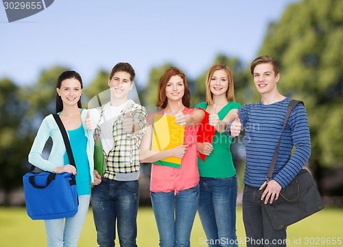 Image of group of smiling students standing