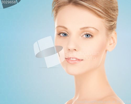 Image of beautiful young woman face