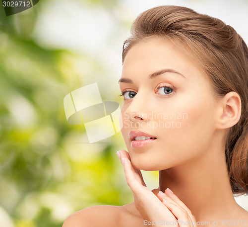 Image of beautiful young woman face