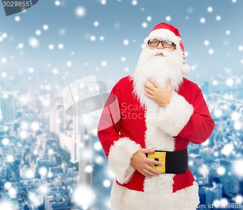 Image of man in costume of santa claus