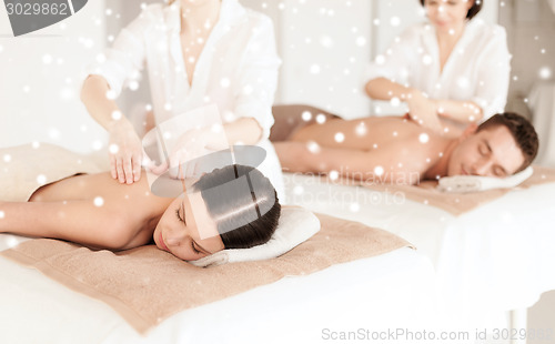 Image of happy couple in spa
