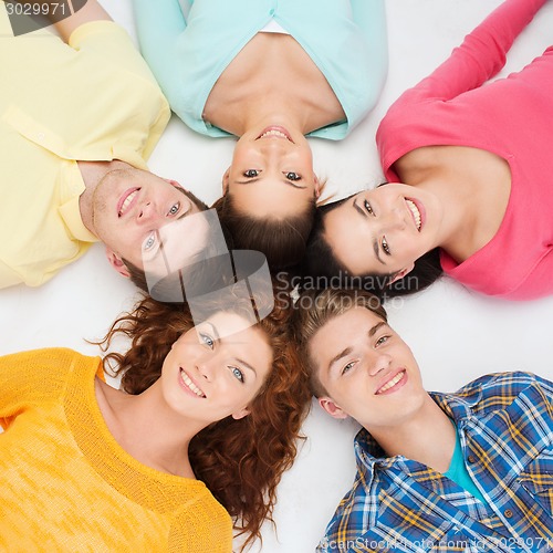 Image of group of smiling teenagers