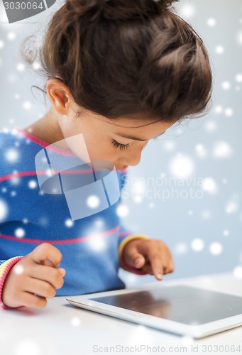 Image of girl with tablet pc at home