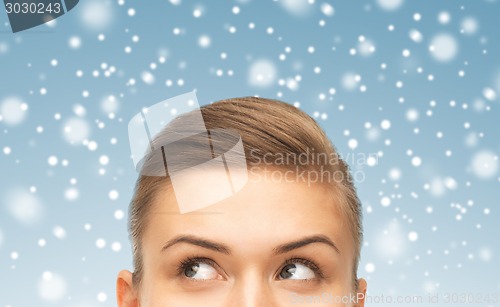 Image of close up of beautiful female eyes