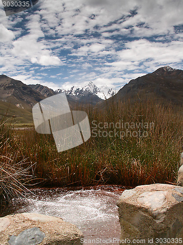Image of Snow Mountain Valley With Hot Spring