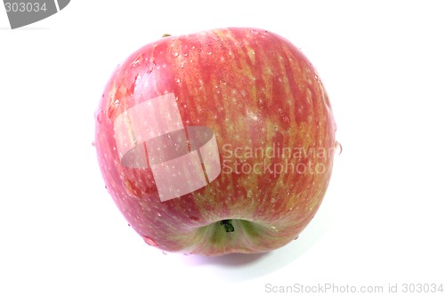 Image of Apple with water drops