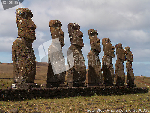 Image of Row Of Moai