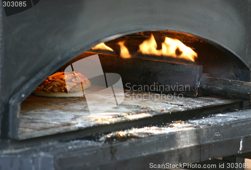 Image of Oven with pizza