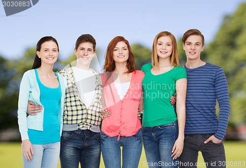 Image of group of smiling students standing