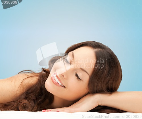 Image of beautiful young woman face