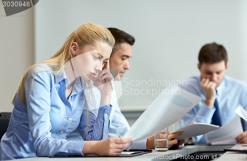 Image of business people having problem in office